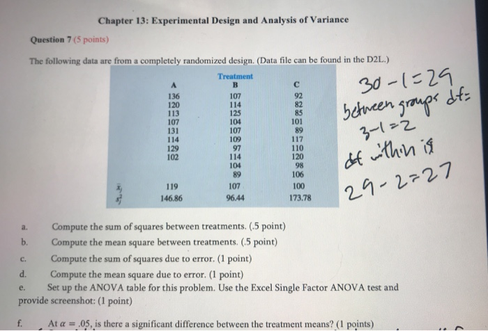 Chapter 13: Experimental Design And Analysis Of | Chegg.com