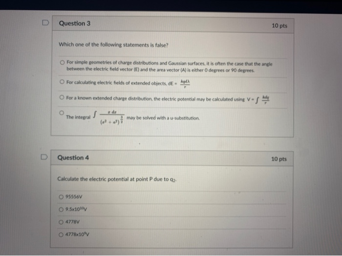 Solved Question 3 10 pts Which one of the following | Chegg.com