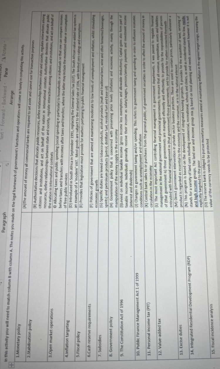 Solved Match The Following Column On The Left With The Chegg Solved Match The Following Column On The Left With The Chegg
