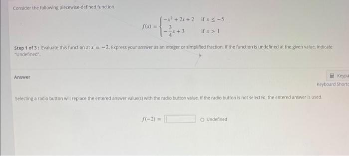 Solved Consider the following piecewise-defined function | | Chegg.com