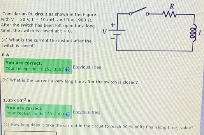 Solved R w Consider an RL circuit as shown in the Figure | Chegg.com