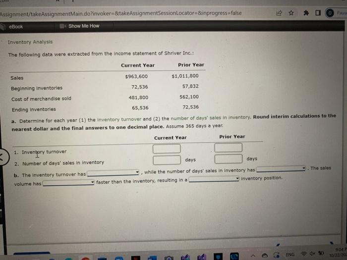 Solved Inventory Analysis The Following Data Were Extracted | Chegg.com