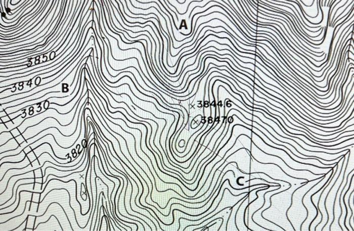 calculate strike and dip of a fault plane that crops | Chegg.com