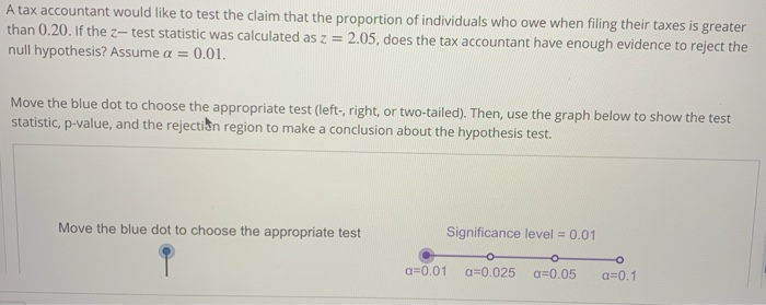 Solved A Tax Accountant Would Like To Test The Claim That Chegg