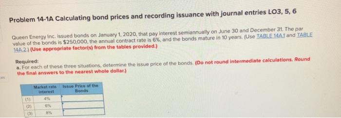 Solved Problem 14-1A Calculating Bond Prices And Recording | Chegg.com