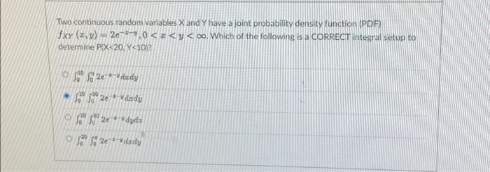 Solved Two continuous random variables X and Y have a joint | Chegg.com