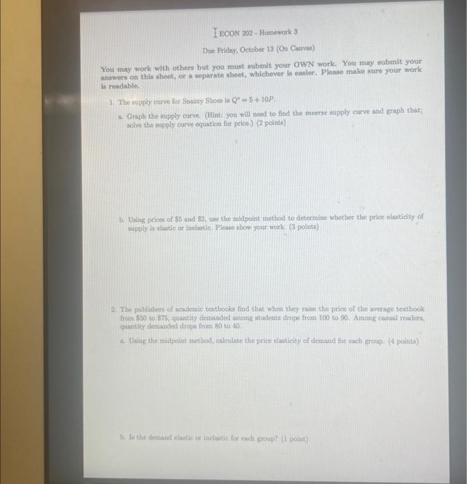Solved You may work with othors but you must submilt your | Chegg.com