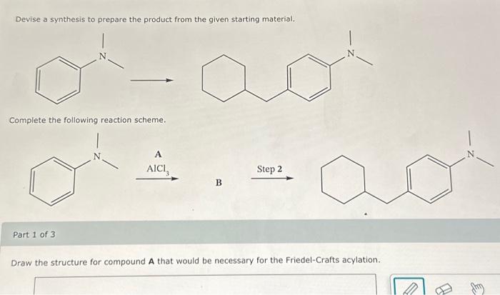 Solved Part 1/3:part 2/3: Draw The Structure For Compound | Chegg.com