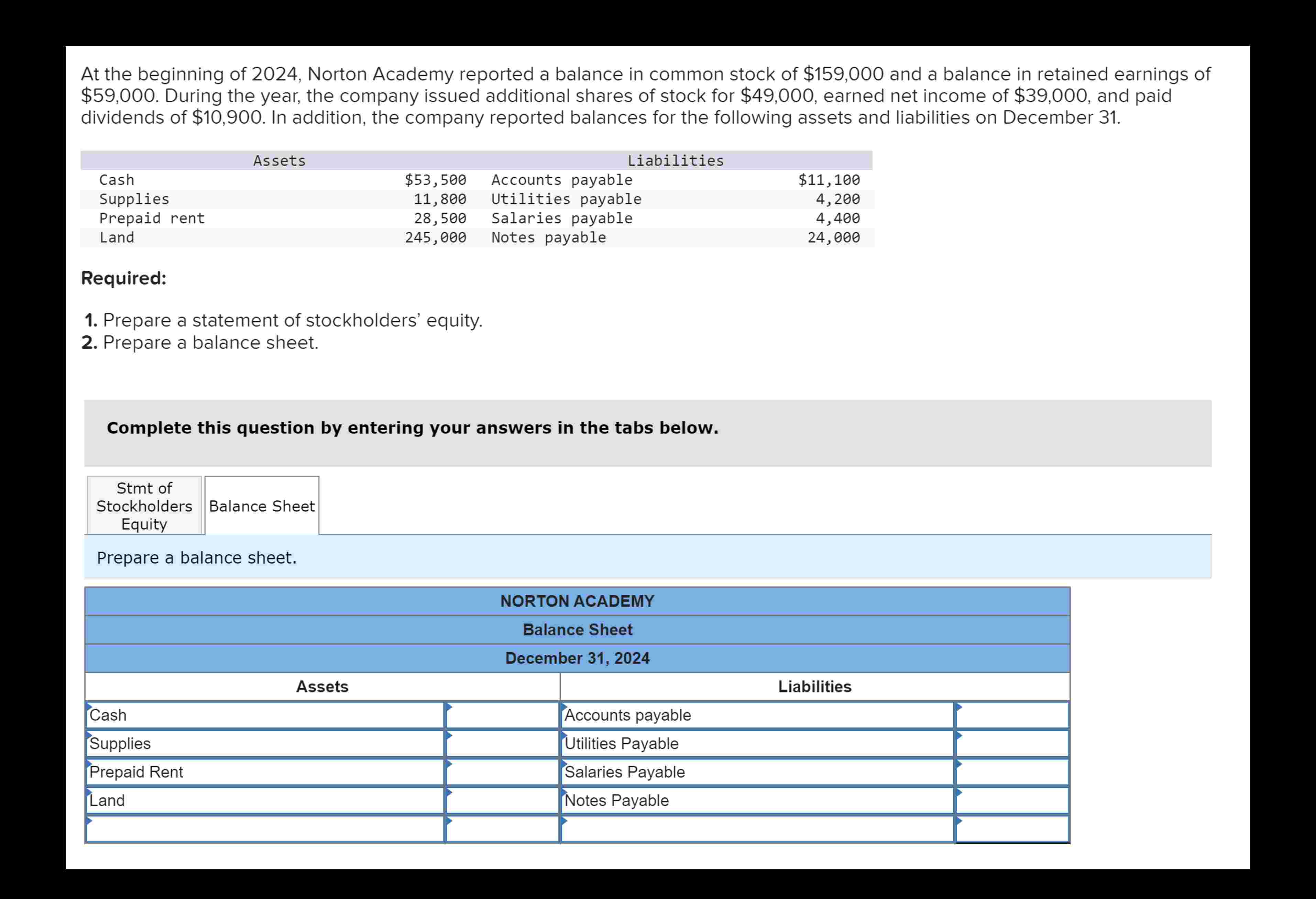 solved-at-the-beginning-of-2024-norton-academy-reported-a-chegg