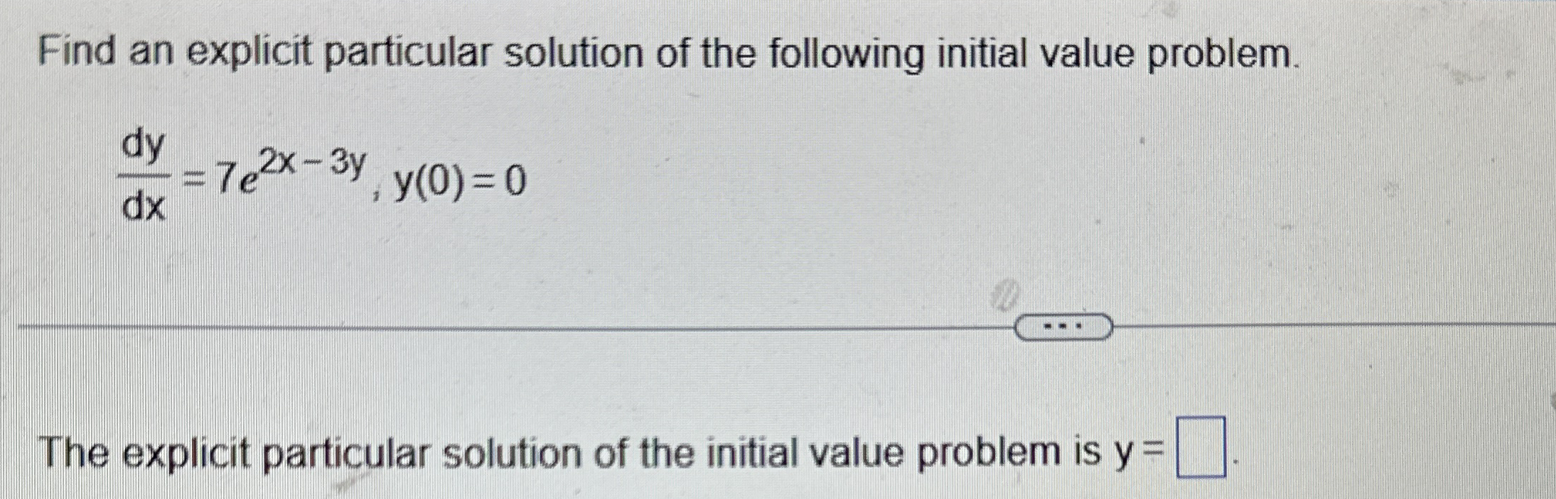Solved Find an explicit particular solution of the following | Chegg.com