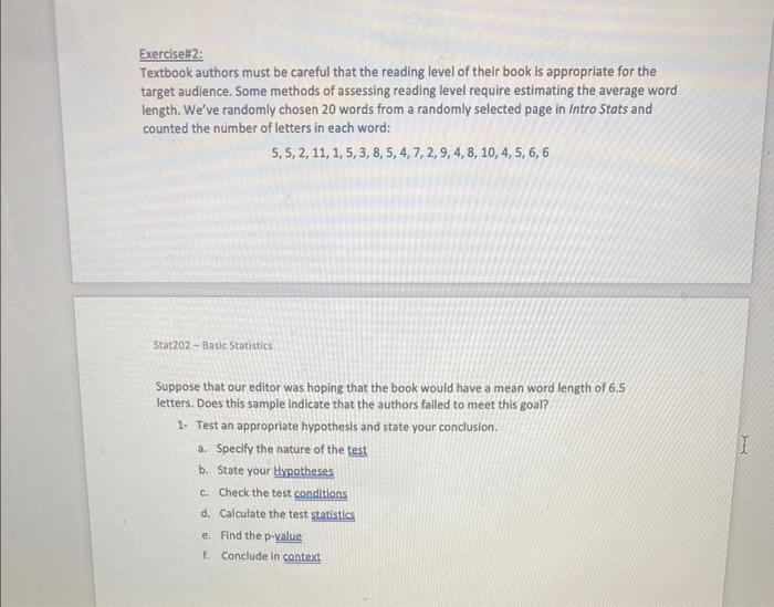 Solved Exercise\#\#2: Textbook authors must be careful that | Chegg.com