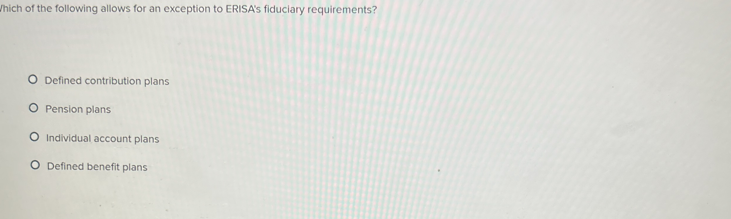Solved Thich of the following allows for an exception to | Chegg.com