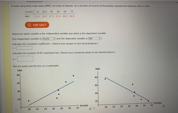 Solved A Study Using Body Mass Index Bmi An Index Of Chegg Com