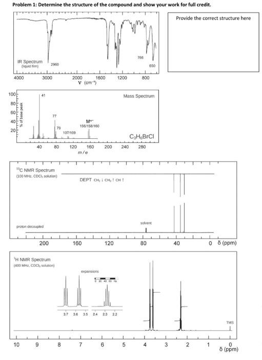 Solved Chem 3112 Combined Spectroscopy Problems Worksheet 5 | Chegg.com