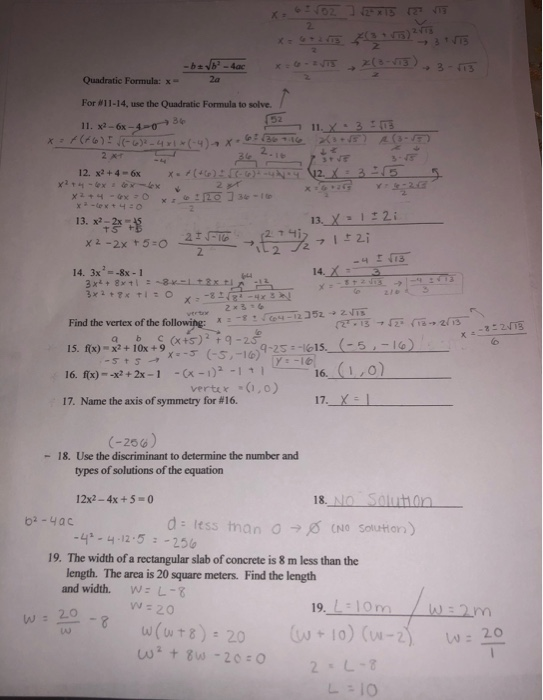 Solved 1 The Graph Of A Quadratic Equation Is A A Strai Chegg Com