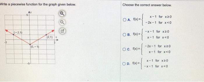 Solved Write a piecewise function for the graph given below. | Chegg.com
