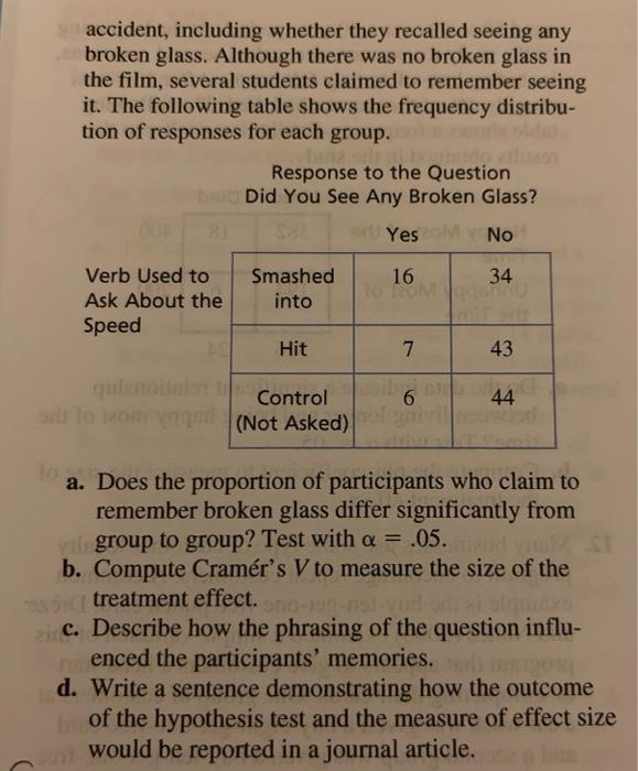 Solved s 13. In a classic study, Loftus and Palmer (1974)