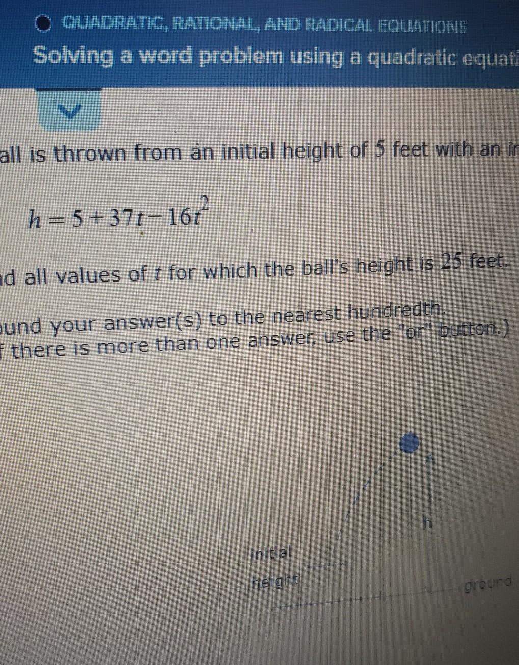 Solved A model rocket is launched with an initial upward