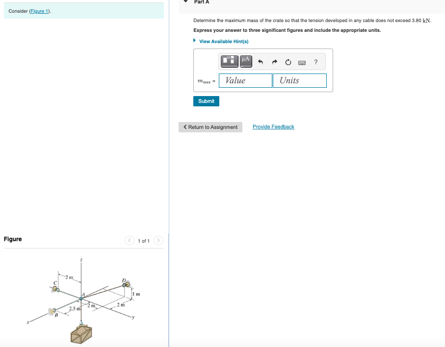 Solved Determine the maximum mass of the crate so that the | Chegg.com