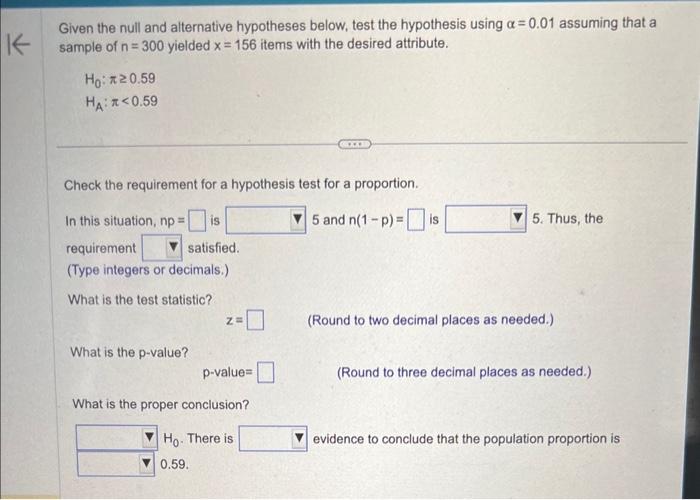Solved Given the null and alternative hypotheses below, test | Chegg.com