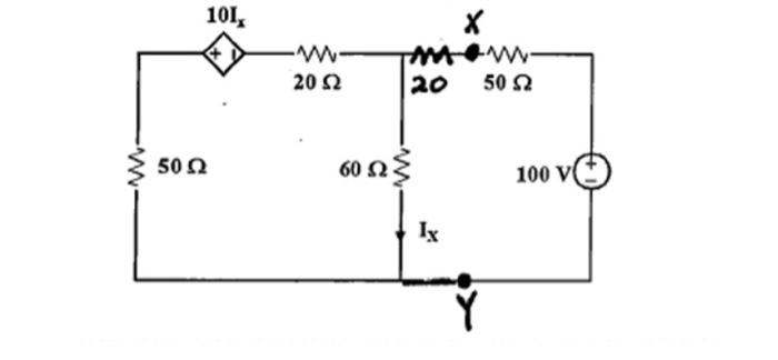 Solved Find Vxy by first finding Thevenin circuit to the | Chegg.com