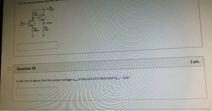 Solved Question 30 2 pts In the circuit above, find the | Chegg.com