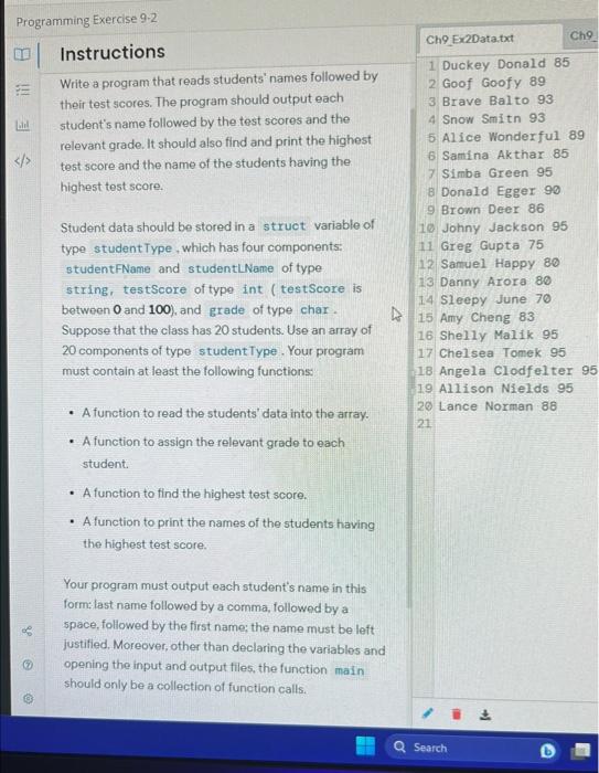 Solved Instructions Write a program that reads students' | Chegg.com