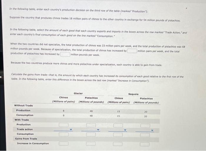 In the following table, enter each countrys production decision on the third row of the table (marked Production?).
Suppose