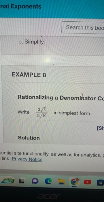 solved-b-simplify-example-8-rationalizing-a-denominator-c-chegg