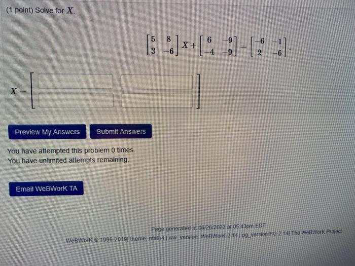 solved-1-point-solve-for-x-x-preview-my-answers-submit-chegg