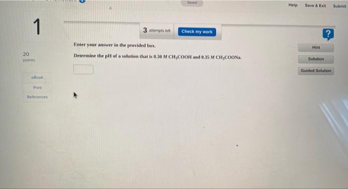 Solved Help Save & Exit Submit 1 3 attempts to Check my work | Chegg.com