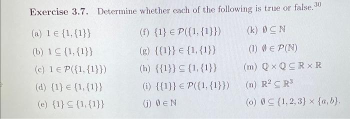 Solved Exercise 3.7. Determine whether each of the following | Chegg.com