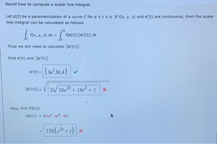 Solved Recall how to compute a scalar line integral. Let | Chegg.com