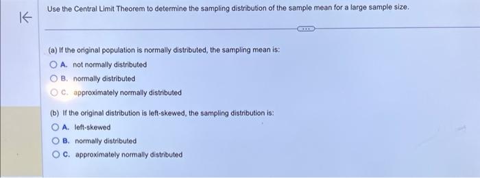distribution of sample mean central limit theorem