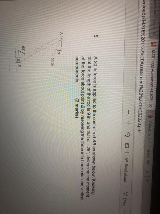 Solved Nversion Table Pl X E Mate 1132 Assessment 1 2020 X Chegg Com