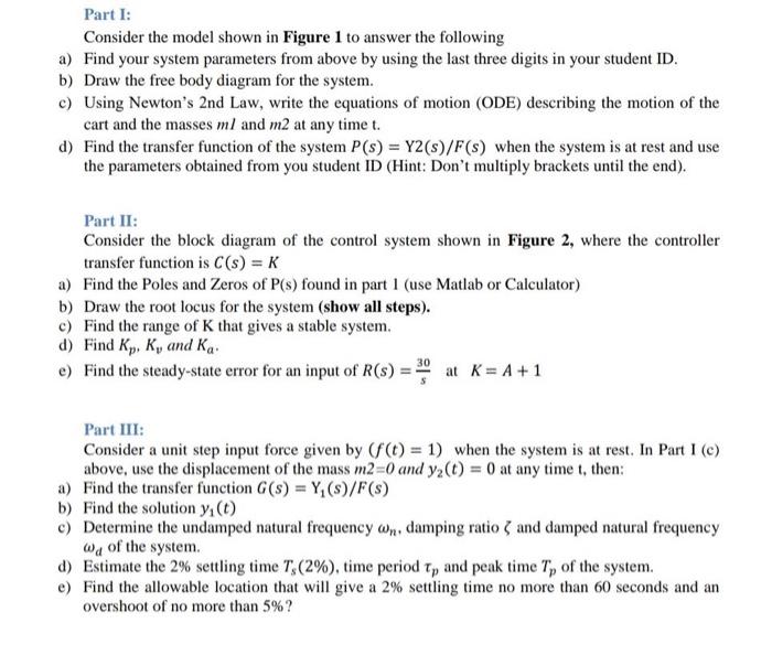 Part 1: Consider the model shown in Figure 1 to | Chegg.com