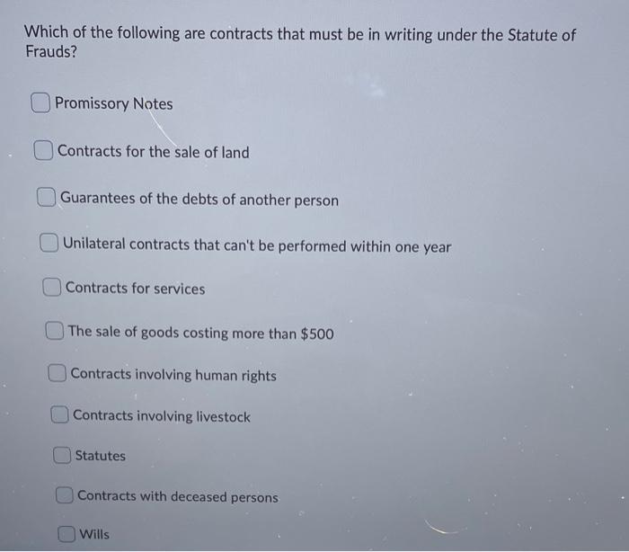 solved-which-of-the-following-are-contracts-that-must-be-in-chegg