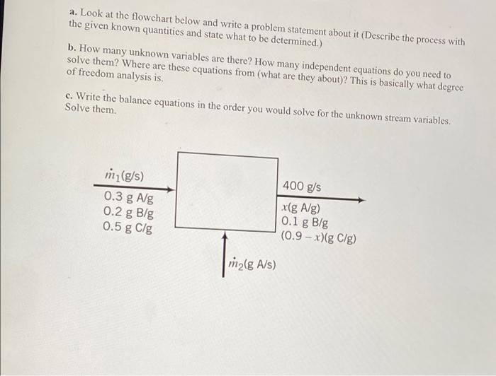 Solved a. Look at the flowchart below and write a problem | Chegg.com