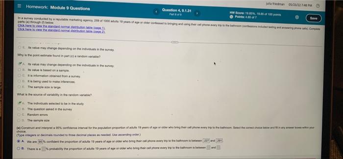 Solved Homework: Module 9 Questions Construct a 99% | Chegg.com