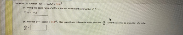 Solved consider the function f(x)=(cos(x)+3)3^sqrt xboth a | Chegg.com