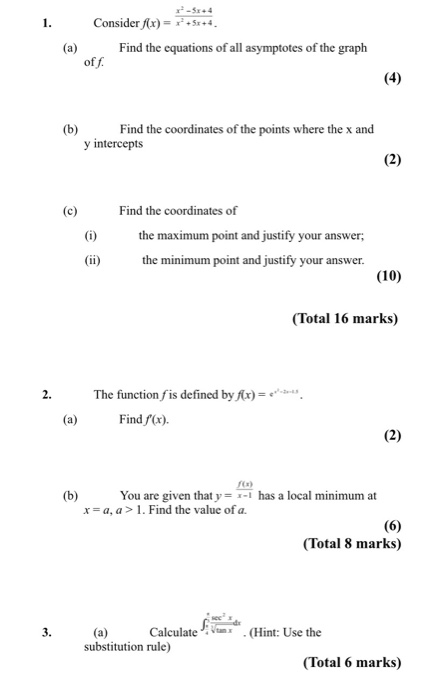 Solved 1. Consider f(x) = x2 +5x+4. (a) Find the equations | Chegg.com