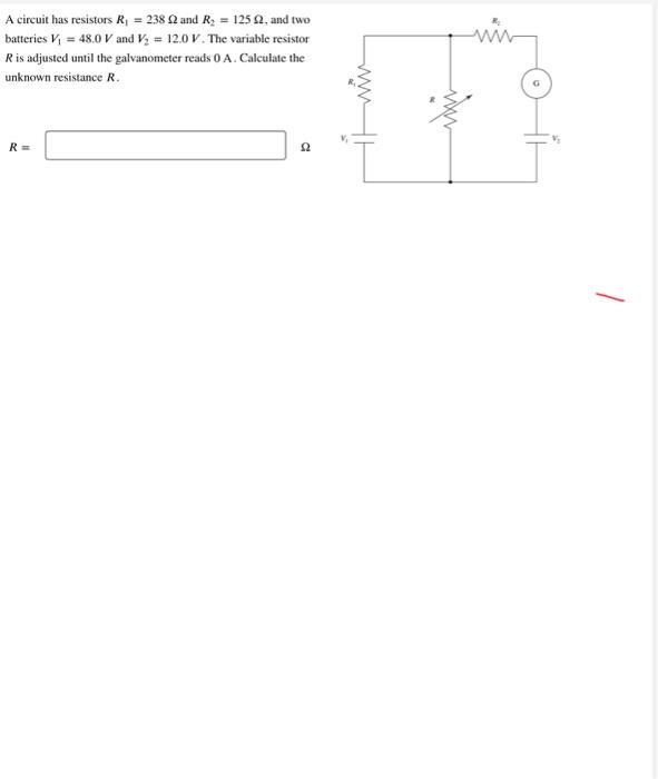 Solved ww A circuit has resistors R = 238 2 and R3 = 1252, | Chegg.com
