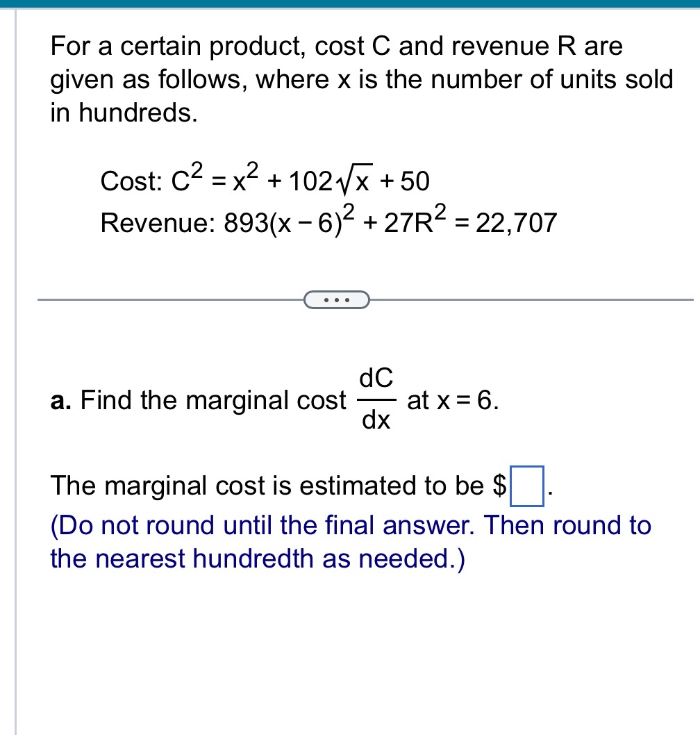 Solved For a certain product, cost C ﻿and revenue R ﻿are | Chegg.com