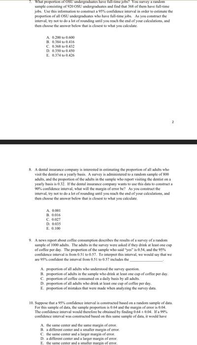 Solved A. To estimate an unknown paramcter B. To determine | Chegg.com