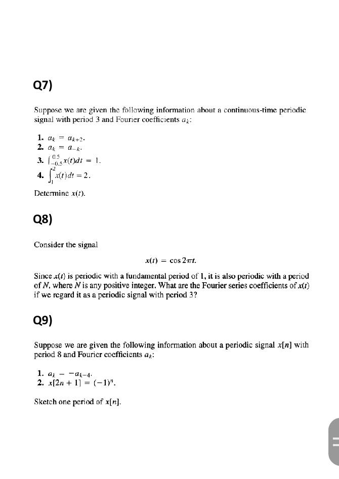 Solved Q7) Suppose We Are Given The Following Information | Chegg.com