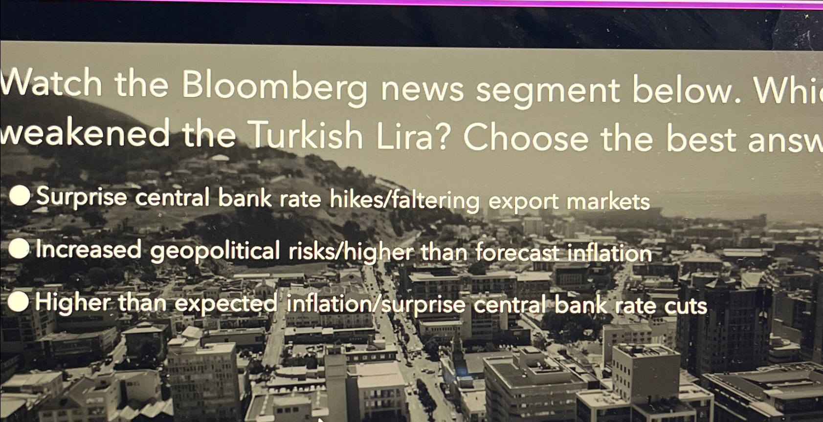 Solved Watch the Bloomberg news segment below. Whi weakened | Chegg.com