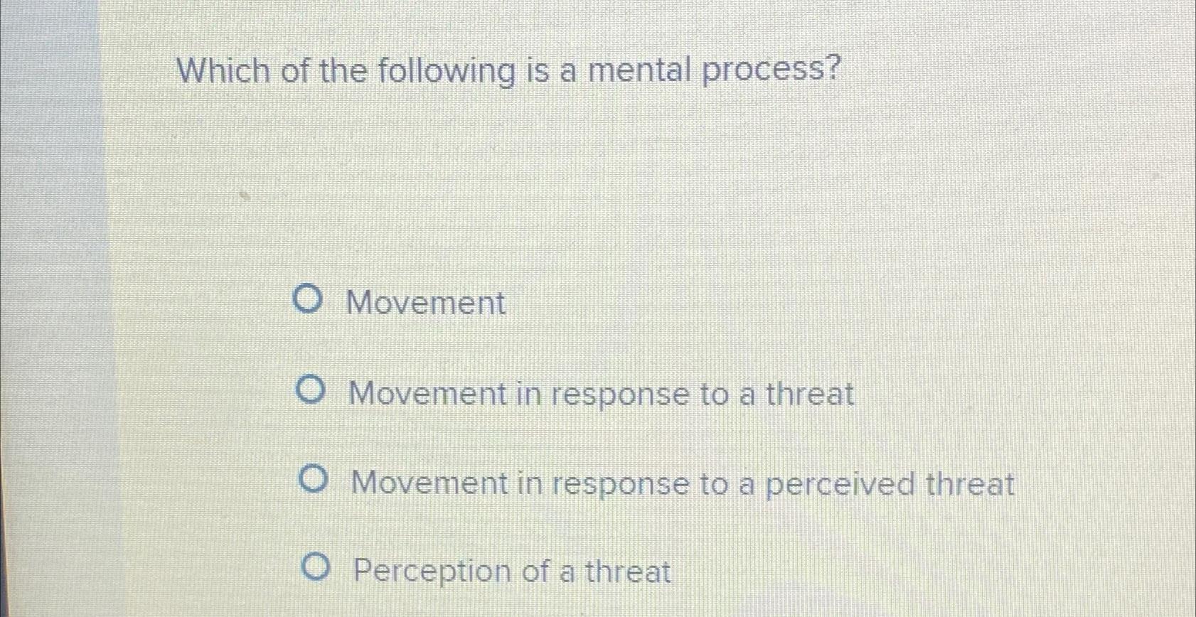 Solved Which of the following is a mental | Chegg.com
