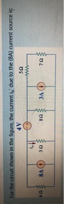 Solved For the circuit shown in the figure, the current is | Chegg.com