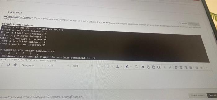 Solved QUESTION Integer Digits Counter Write a program that | Chegg.com