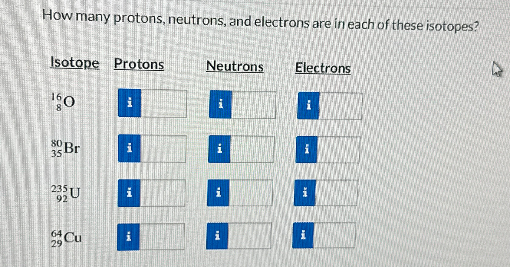 how to determine the number of protons neutrons and electrons in isotopes
